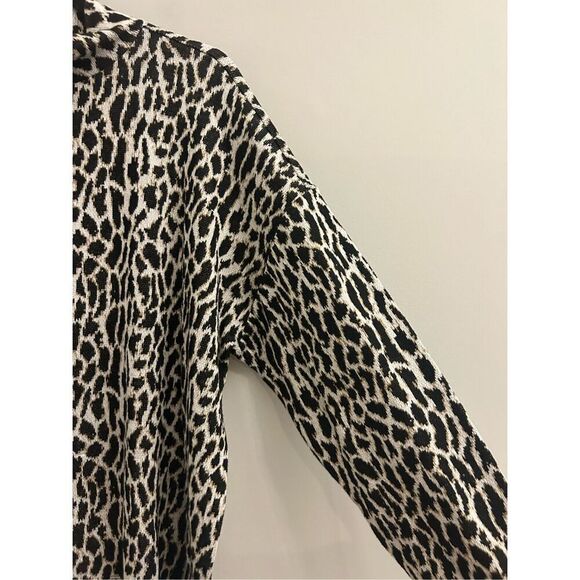 LOFT Plus leopard mock neck pullover 14 Large Mob wife - Picture 4 of 7